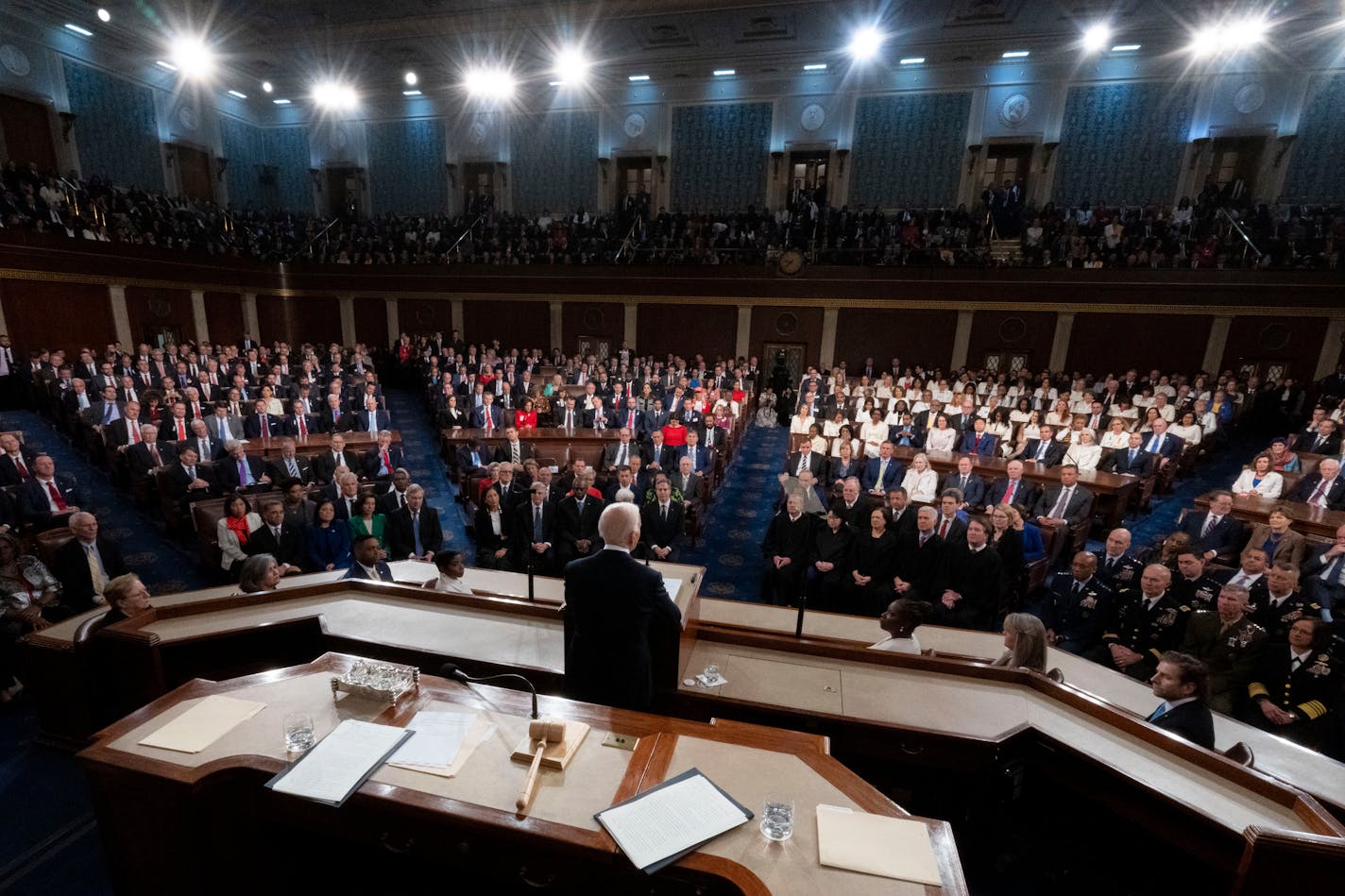 President Joe Biden delivers the State of the Union address on March 7, 2024.