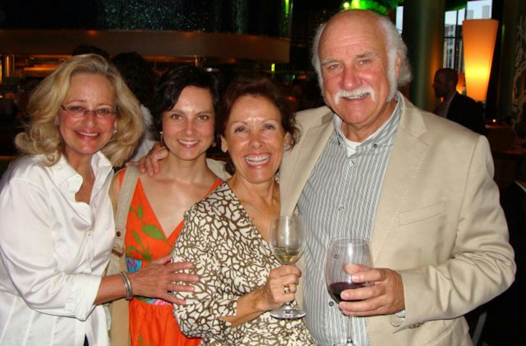 Sally Wingert, Maggie Chestovich, Connie and Peter Michael Goetz.