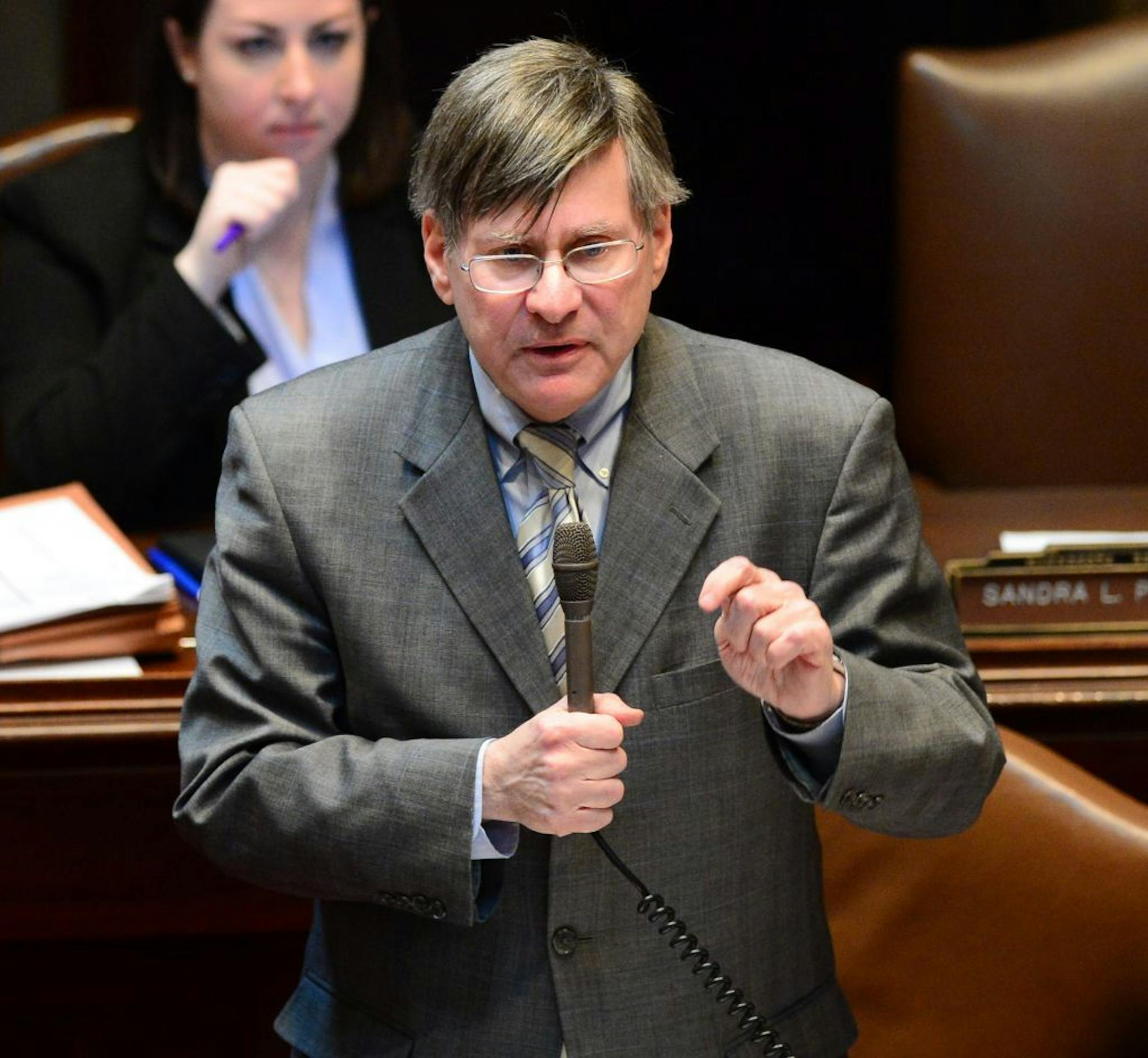 Senior Richard Cohen on the Senate floor.