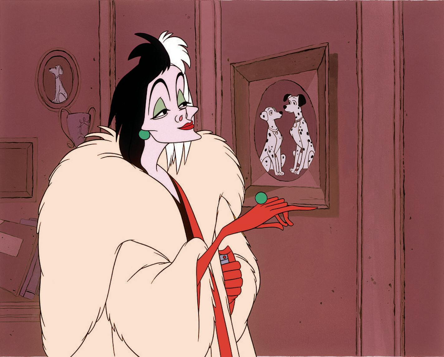 Cruella De Vil in "One Hundred and One Dalmatians."