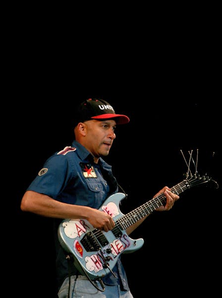 KINROSS, UNITED KINGDOM - JULY 12: Tom Morello of Rage Against The Machine performs during day two of T In The Park Festival 2008 at Balado July 12, 2