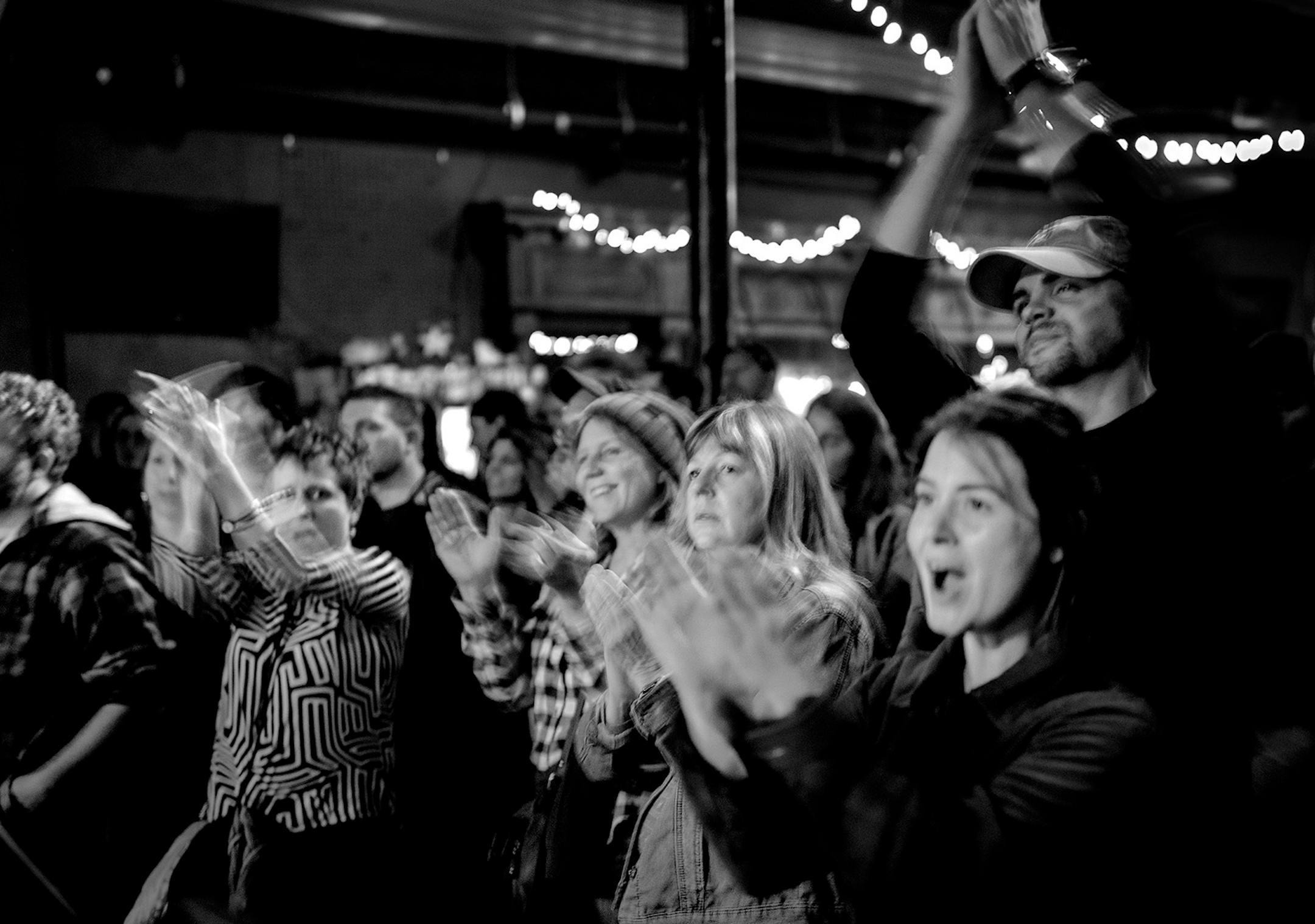 Fans applauded for Charlie Parr during a performance at the Turf Club.