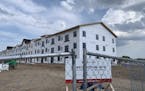 Multifamily building under construction in Hastings.