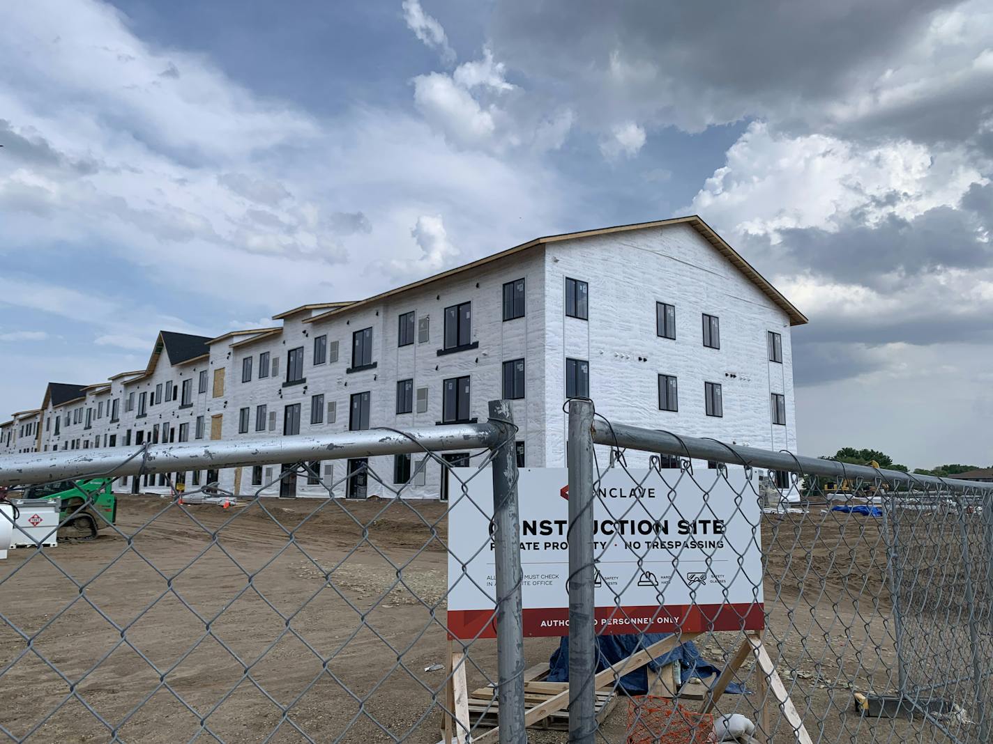 Multifamily building under construction in Hastings.