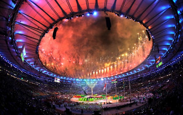 Thousands danced and celebrated at the Olympics' Closing Ceremony in Rio de Janeiro on Sunday.