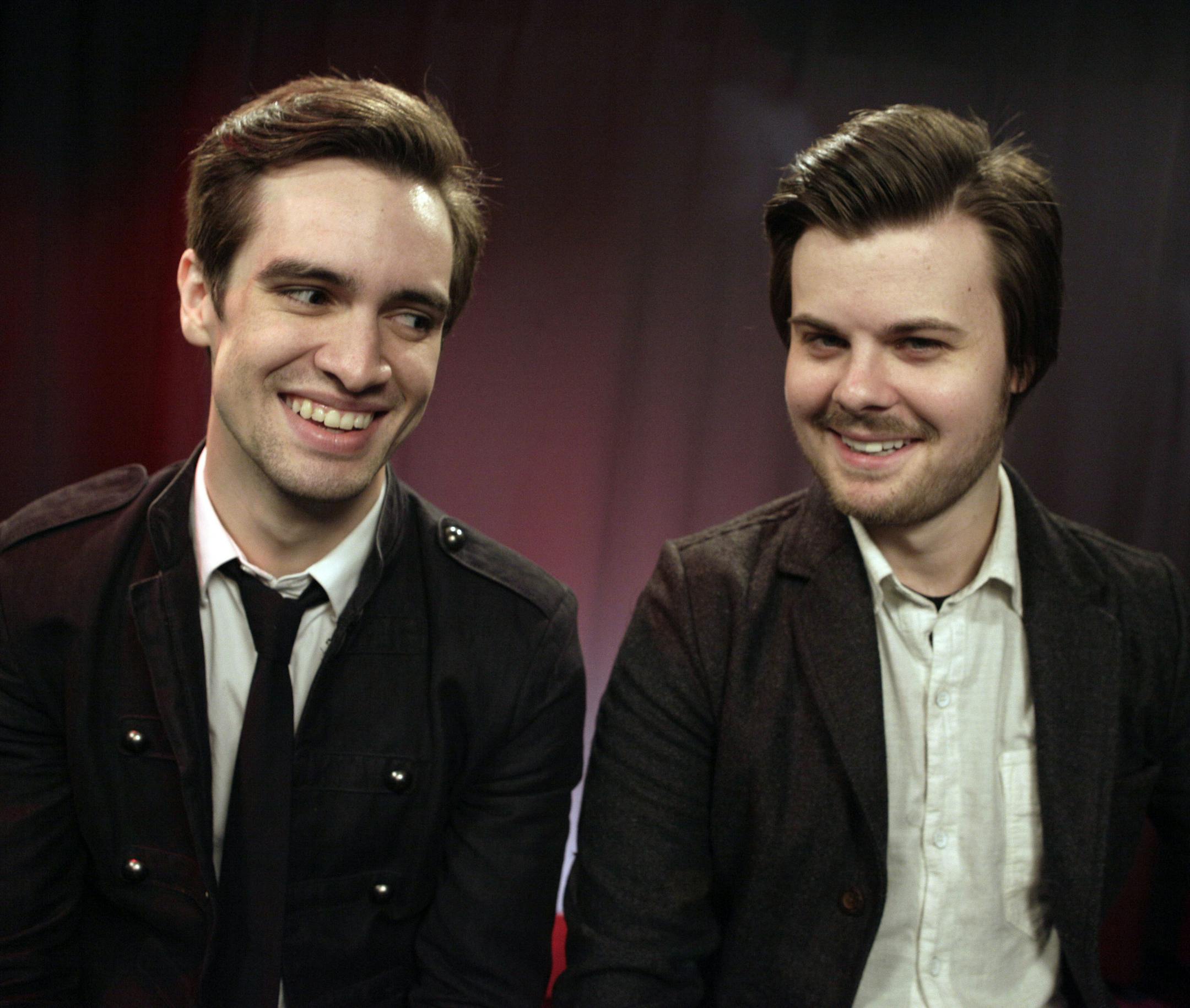 Recording artists Brendon Urie, left, and Spencer Smith from Panic! at the Disco.