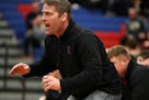 Simley high school head wrestling coach Will Short watches his wrestlers compete Saturday. ] ANTHONY SOUFFLE • anthony.souffle@startribune.com
