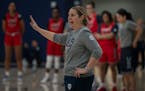 USA National Team and Minnesota Lynx head coach Cheryl Reeve during practice with the National Team in Minneapolis, Minn., on Wednesday, March 30, 202