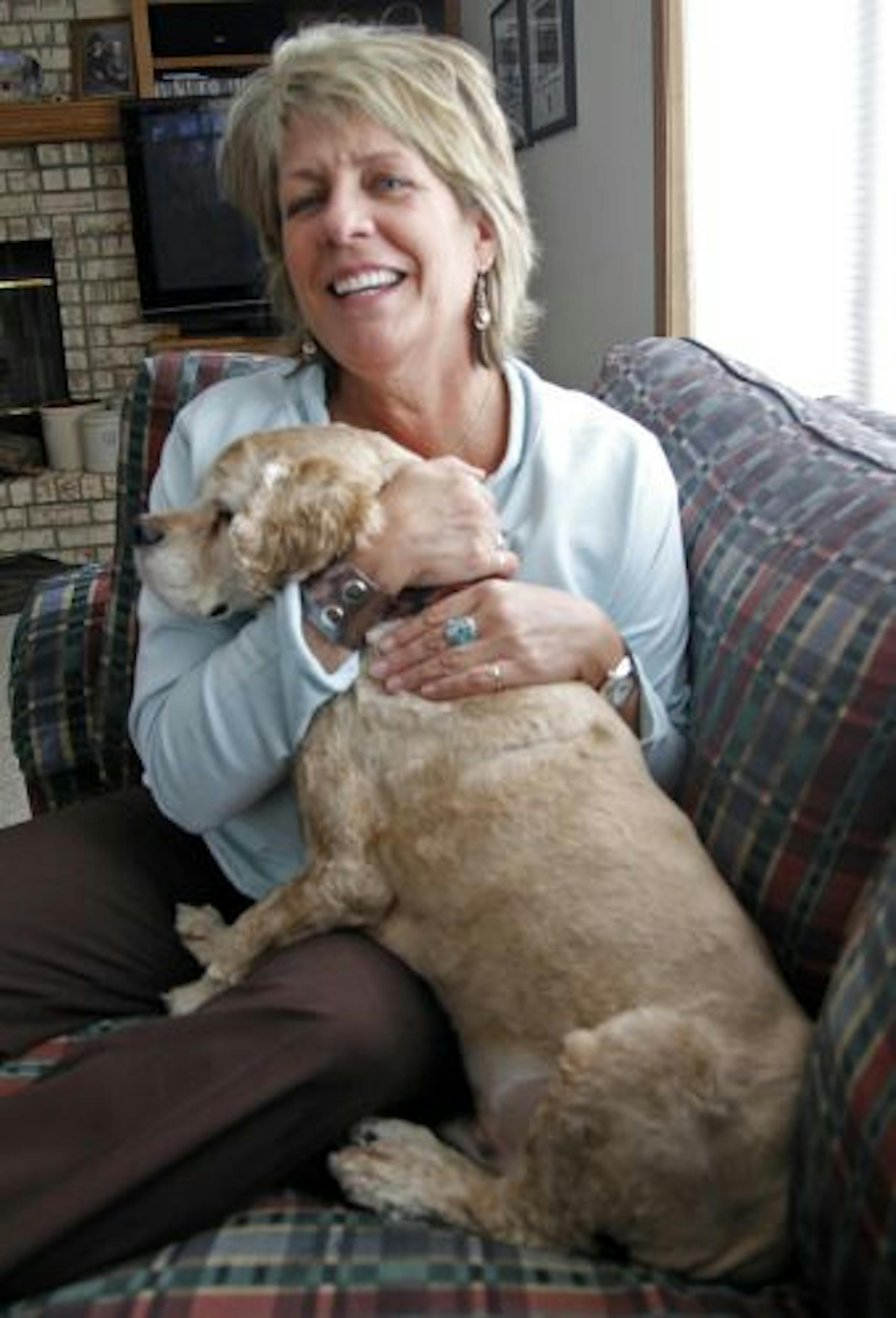 Debbie Kettler's spaniel, Joe Cocker, weighs more than 40 pounds and could stand to shed about 10.
.