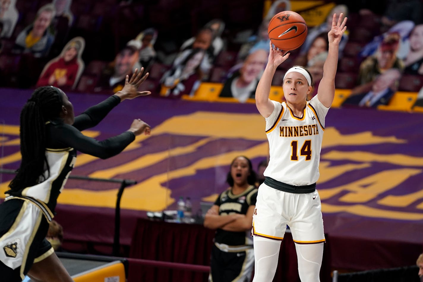 Gophers guard Sara Scalia had a career game on Thursday in a win over Purdue.