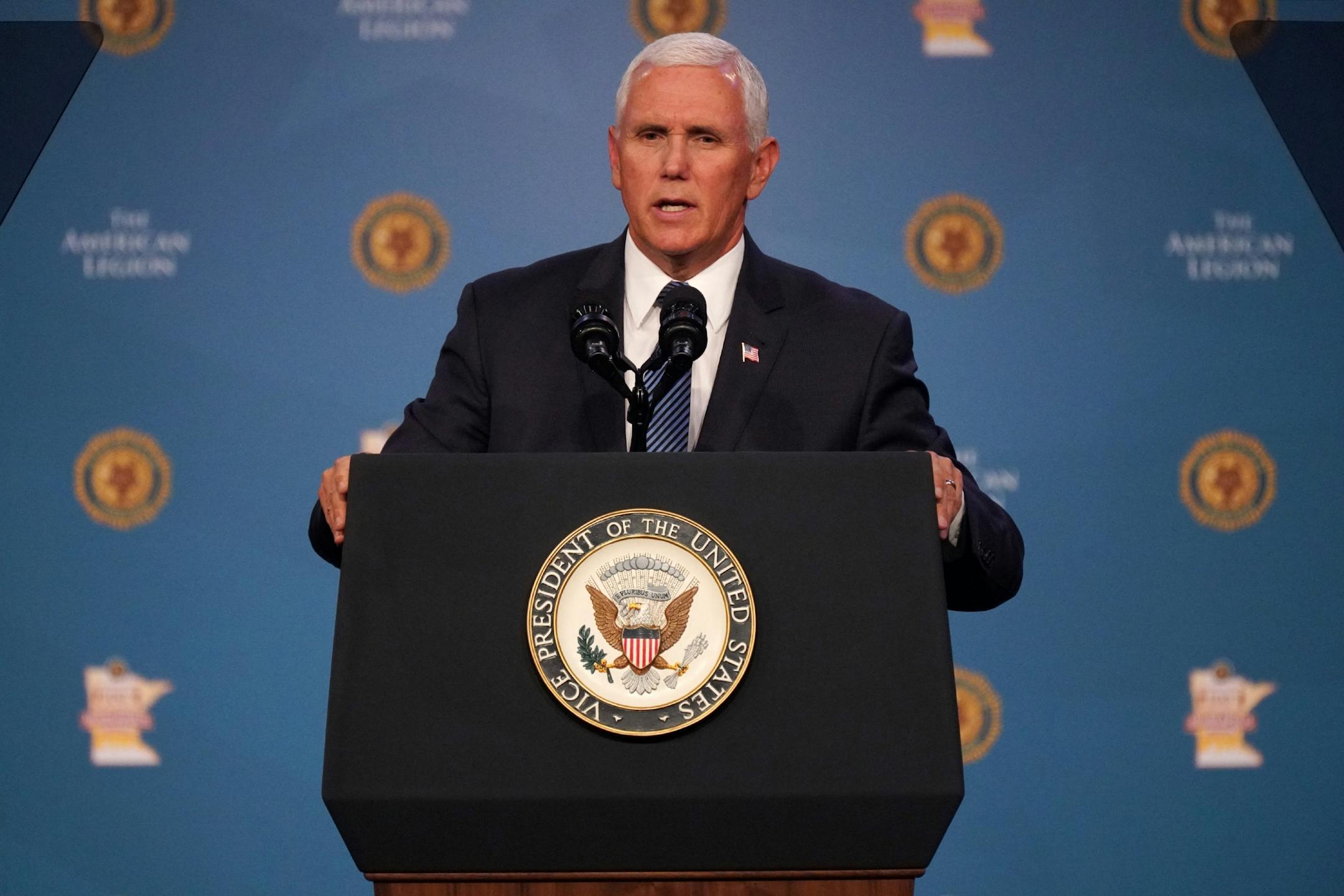 Vice President Mike Pence addressed attendees of the American Legion National Convention Thursday.