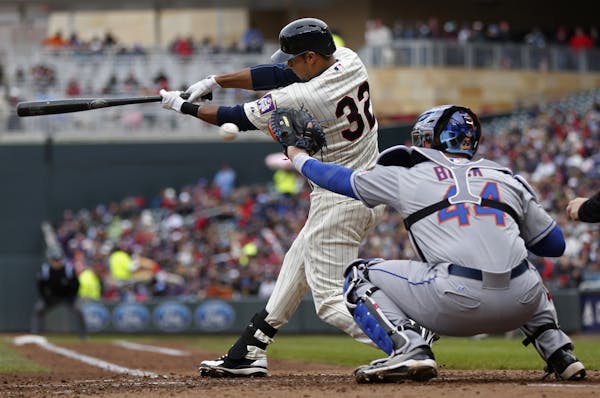 Against the Mets on Saturday, Twins leadoff hitter Aaron Hicks struck out three times.