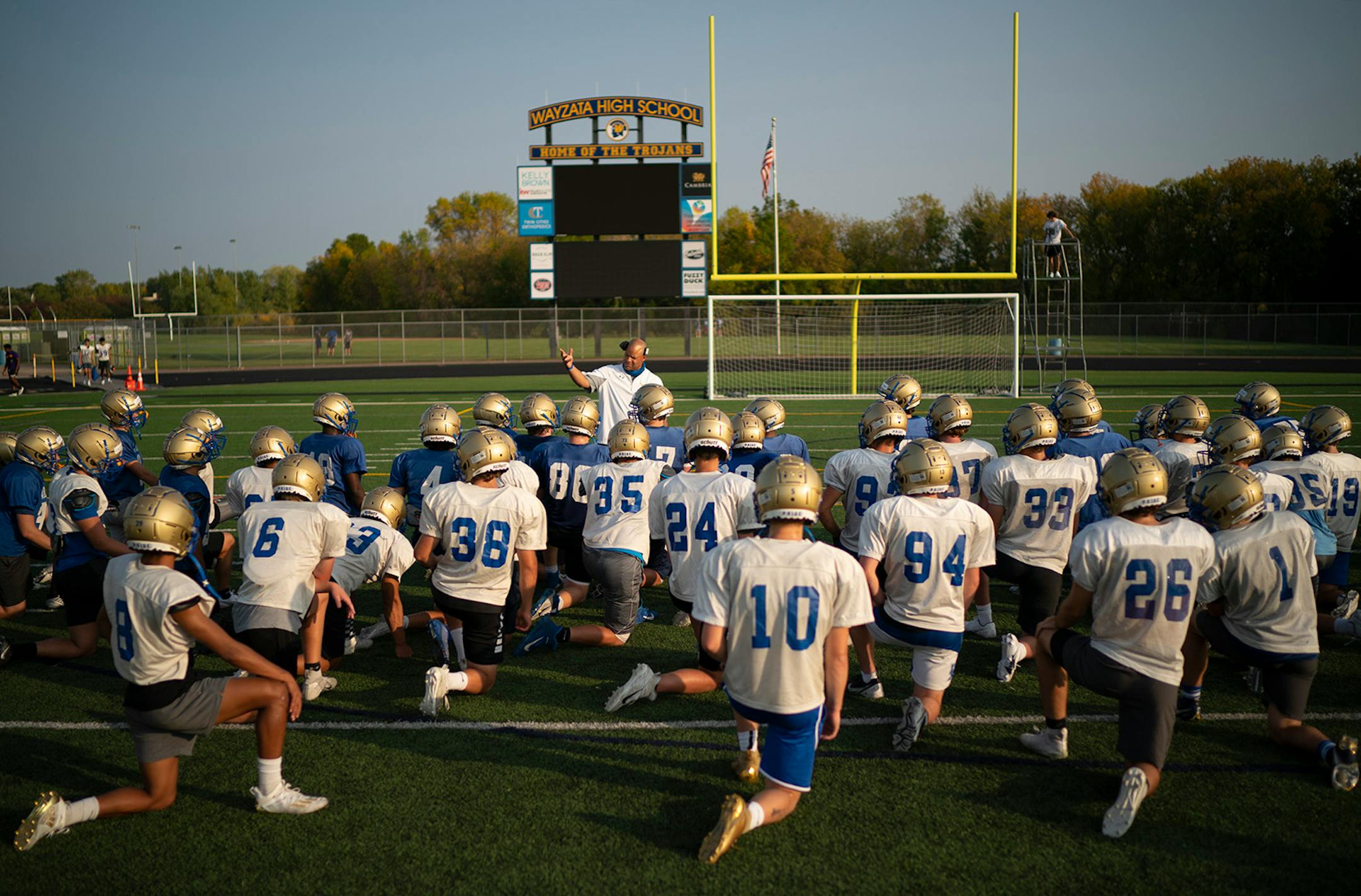 Wayzata High School football coach gathered his players at the end of practice Monday evening. �Now we have something to play for,� he told them.