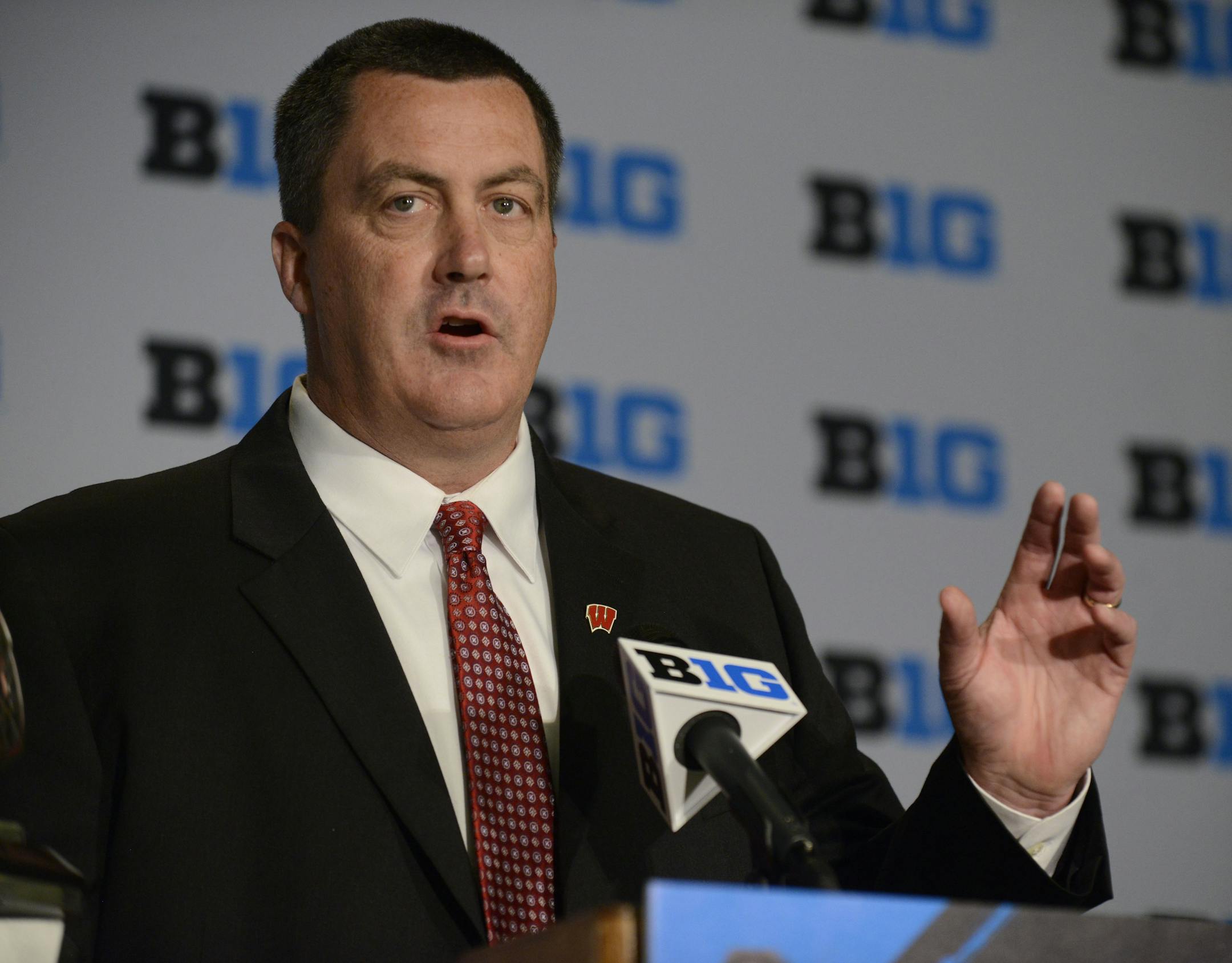 Wisconsin coach Paul Chryst spoke during Big Ten football media day on Thursday in Chicago.