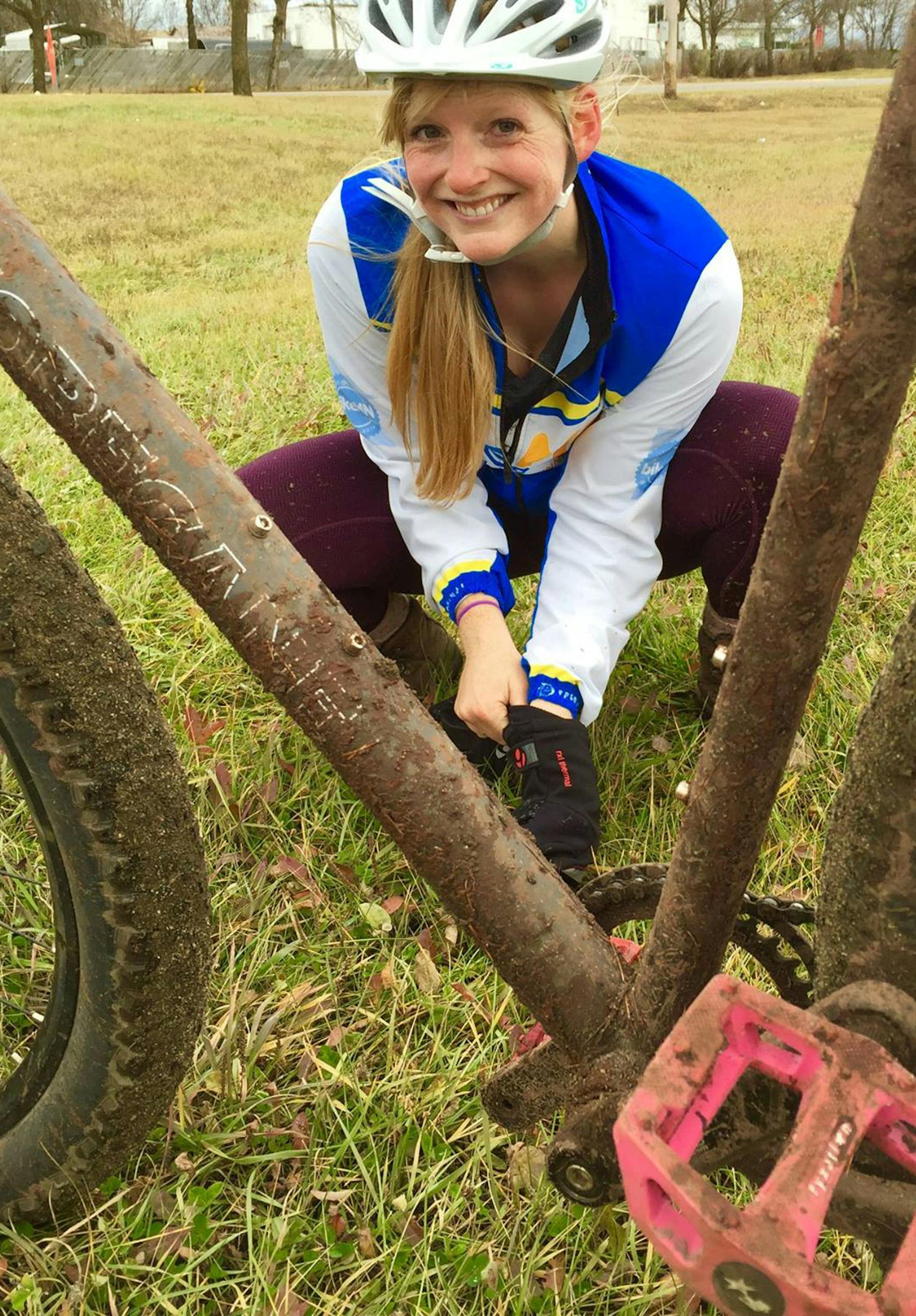 Jo Olson, communications director for Bicycle Alliance of Minnesota advocacy group. ORG XMIT: 1hooRSozX2RR55RPsIAn