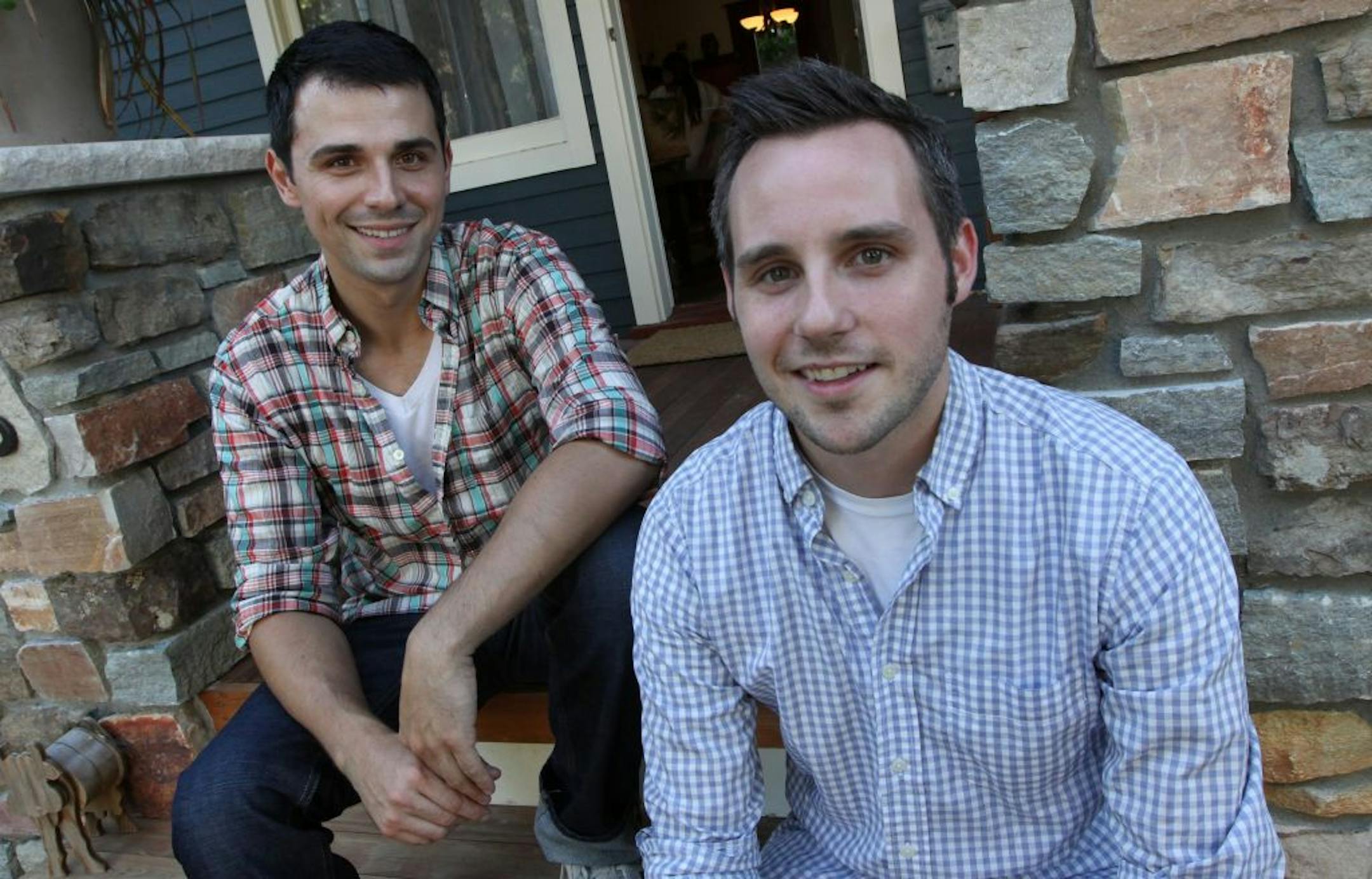 (left to right) Sasha Andreev and Charlie Hansen remodeled a 1912 home with a Whittier Alliance renovation loan, in south Minneapolis. Photographed on Friday, 9/09/11.