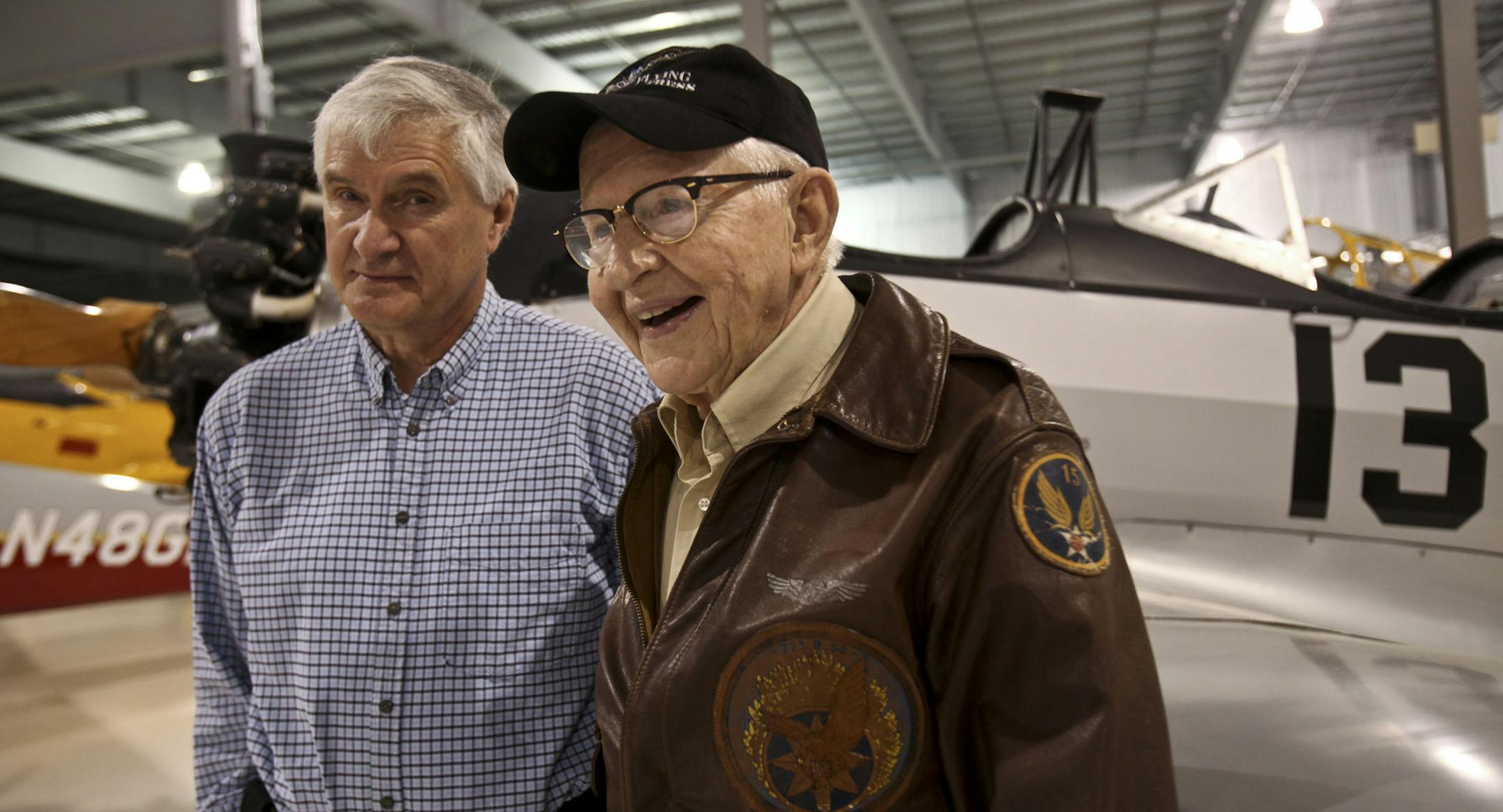 KYNDELL HARKNESS ‚Ä¢ kyndell.harkness@startribune.com BLAINE 06/23/11 American pilots like retired Air Force Capt. Bob Clemens, who bombed Bela Schellenberg's Hungarian homeland on July 4, 1944, while he was being born, have asked his forgiveness. IN THIS PHOTO ] Bela Schellenberg, 66, left, and retired Air Force Capt. Bob Clemens, 87, who met at an air show swapped stories about the mid to later 1940s. Clemens had been bombing Schellenberg's country of Hungary when he was born,
