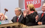 NEW YORK, NY &#x201a;&#xc4;&#xec; MAY 28: The Toro Company Chairman and CEO Michael J. Hoffman rings the Closing Bell at the New York Stock Exchange o