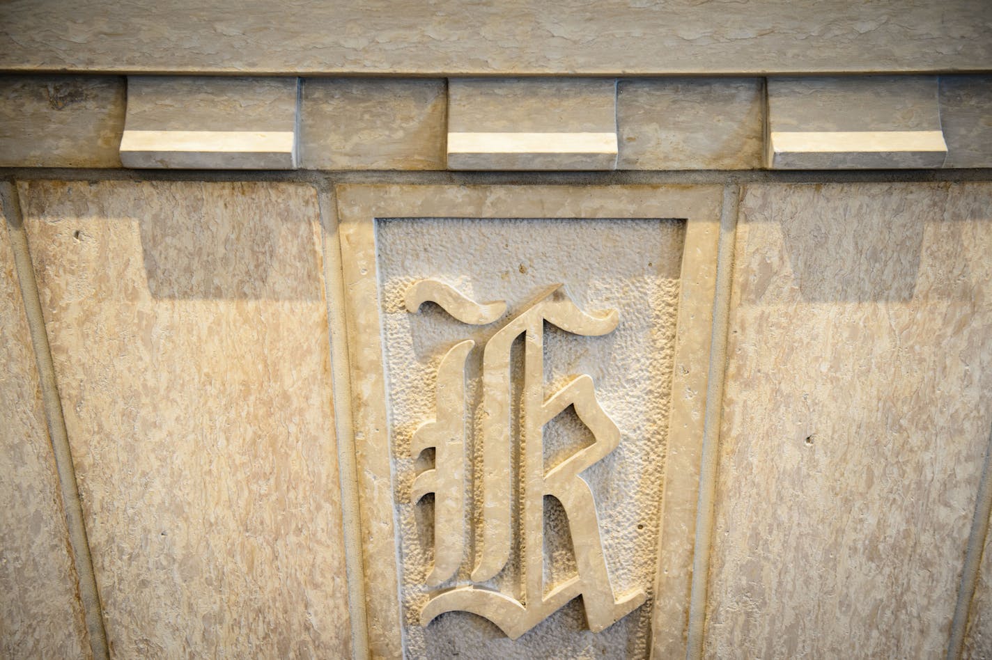 The original fireplace from the original 1929 clubhouse. The historic and popular Keller Golf Course and clubhouse, closed all of last year to undergoing a $12 million overhaul by Ramsey County, is poised to reopen in mid-June. The clubhouse, located in Maplewood, opens this month as a venue for weddings and other events Thursday, February 6, 2014. ] GLEN STUBBE * gstubbe@startribune.com