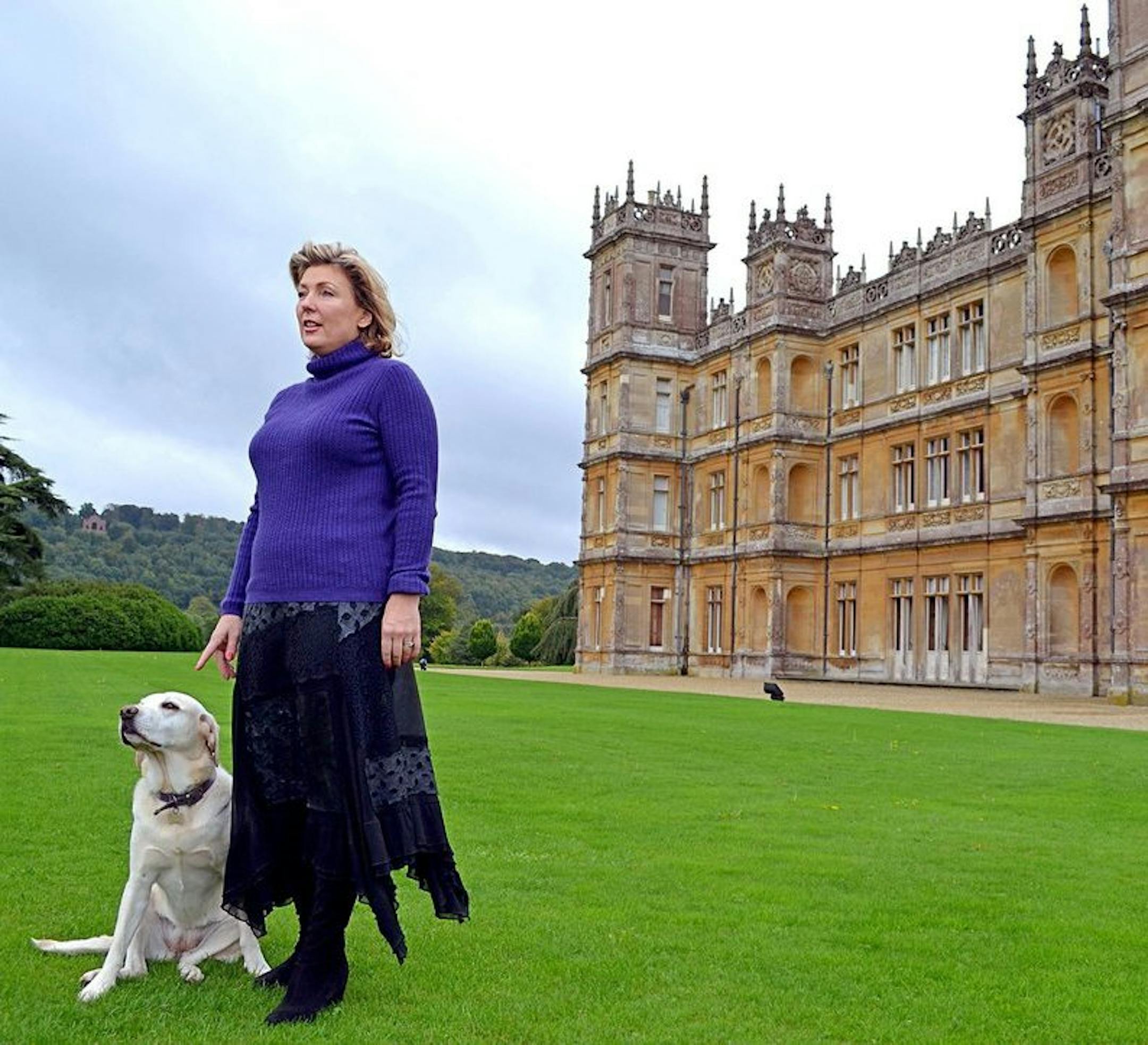 Lady Fiona Carnarvon, the countess of Highclere Castle, which stands in for "Downton Abbey," the wildly popular PBS series that begins its fourth season for U.S. viewers on Jan. 5, 2014. The castle is about 5 miles from the town of Newbury, England. (Catharine Hamm/Los Angeles Times/MCT) ORG XMIT: 1147593