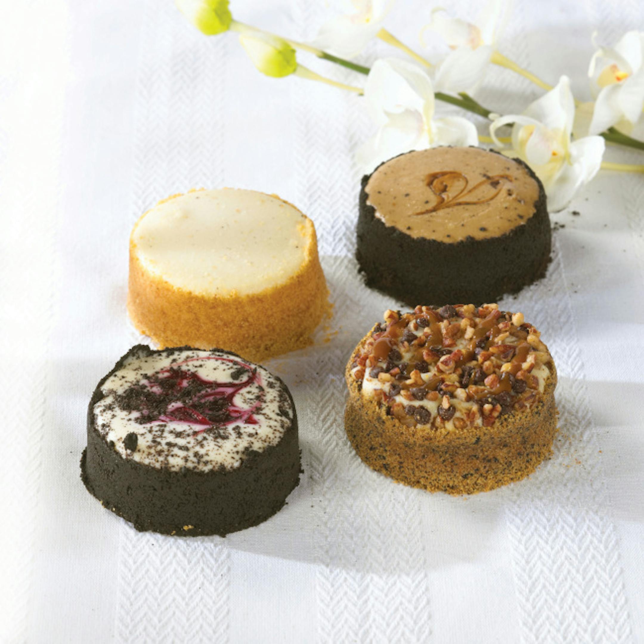 From David's Cookies: 4 mini cheesecakes
