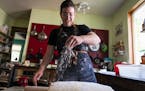 Abby Kastrul laminates brioche dough to make Bakery Box doughnuts. ] LEILA NAVIDI &#xa5; leila.navidi@startribune.com BACKGROUND INFORMATION: Abby Kas