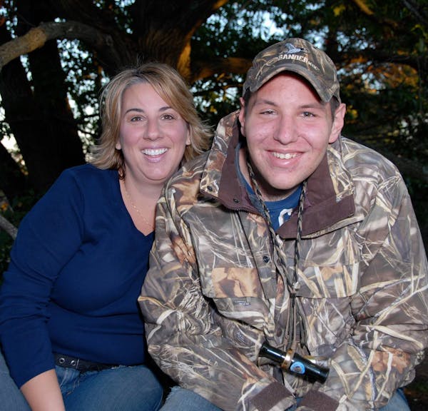 Renee Walden, left, with her late son Ryan, who died of brain cancer in 2010. Before he died, Ryan was selected for a Hunt of a Lifetime, in which he 