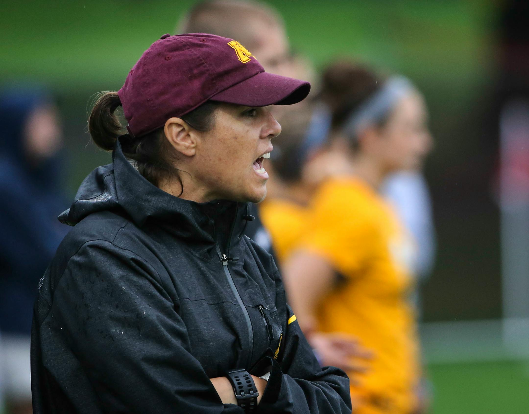 "After the game we spoke of how the way we played [Sunday] is our standard," said Gophers soccer coach Stefanie Golan (shown during a 2014 game) after Minnesota's 2-1 loss in overtime to top-ranked Stanford before an announced crowd of 1,443 at Elizabeth Lyle Robbie Stadium in St. Paul.