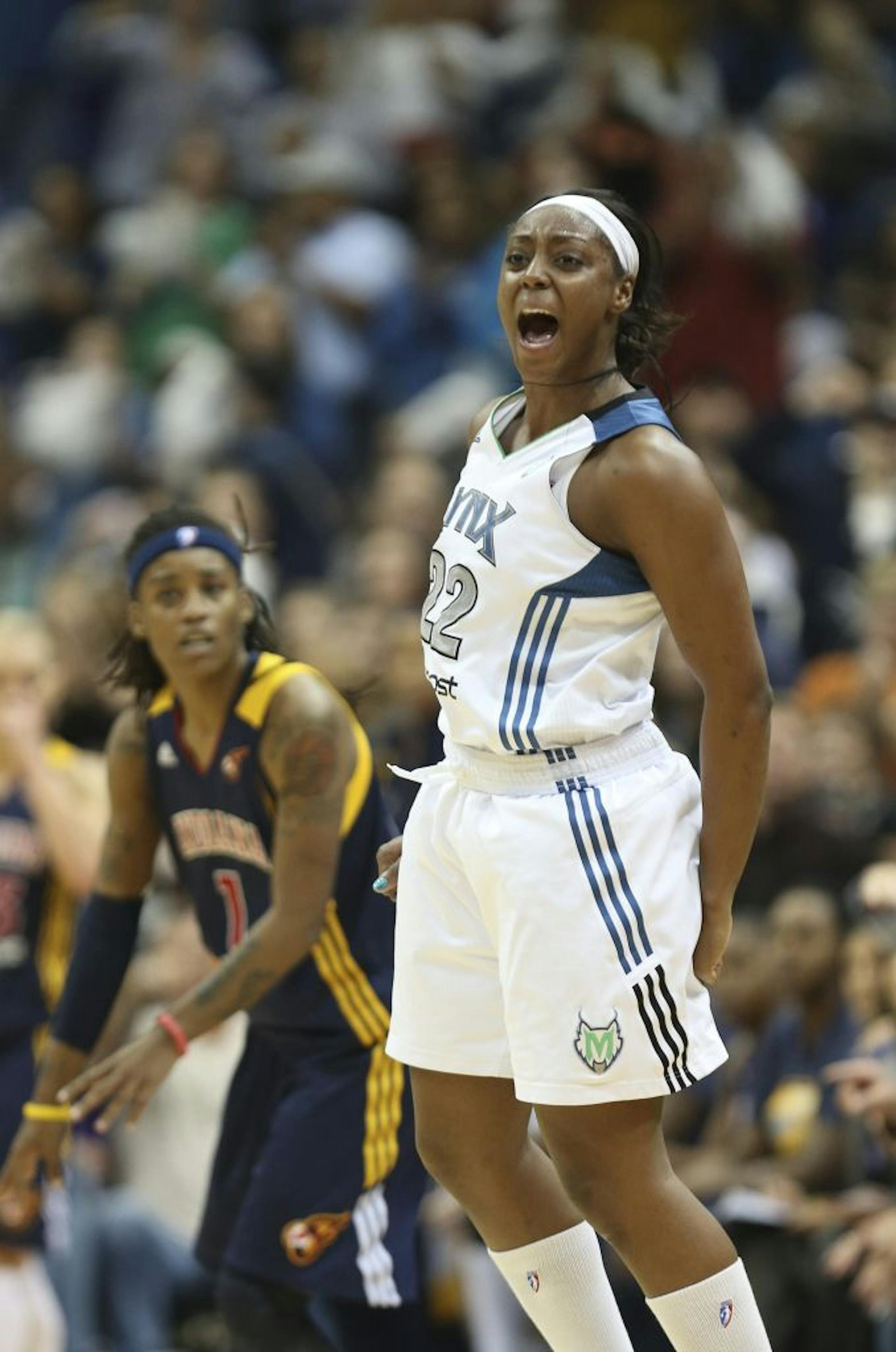 Monica Wright had five steals Wednesday night against Indiana. She contributed one in the first quarter and two in the second as the Lynx's rally began to even the championship series.