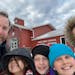 With four students in a one-room school house for grades K-6, teacher Allen Edman, left, is joined by Alessa Mallett, Rob Shoen, Alyssa Johnson and Ha