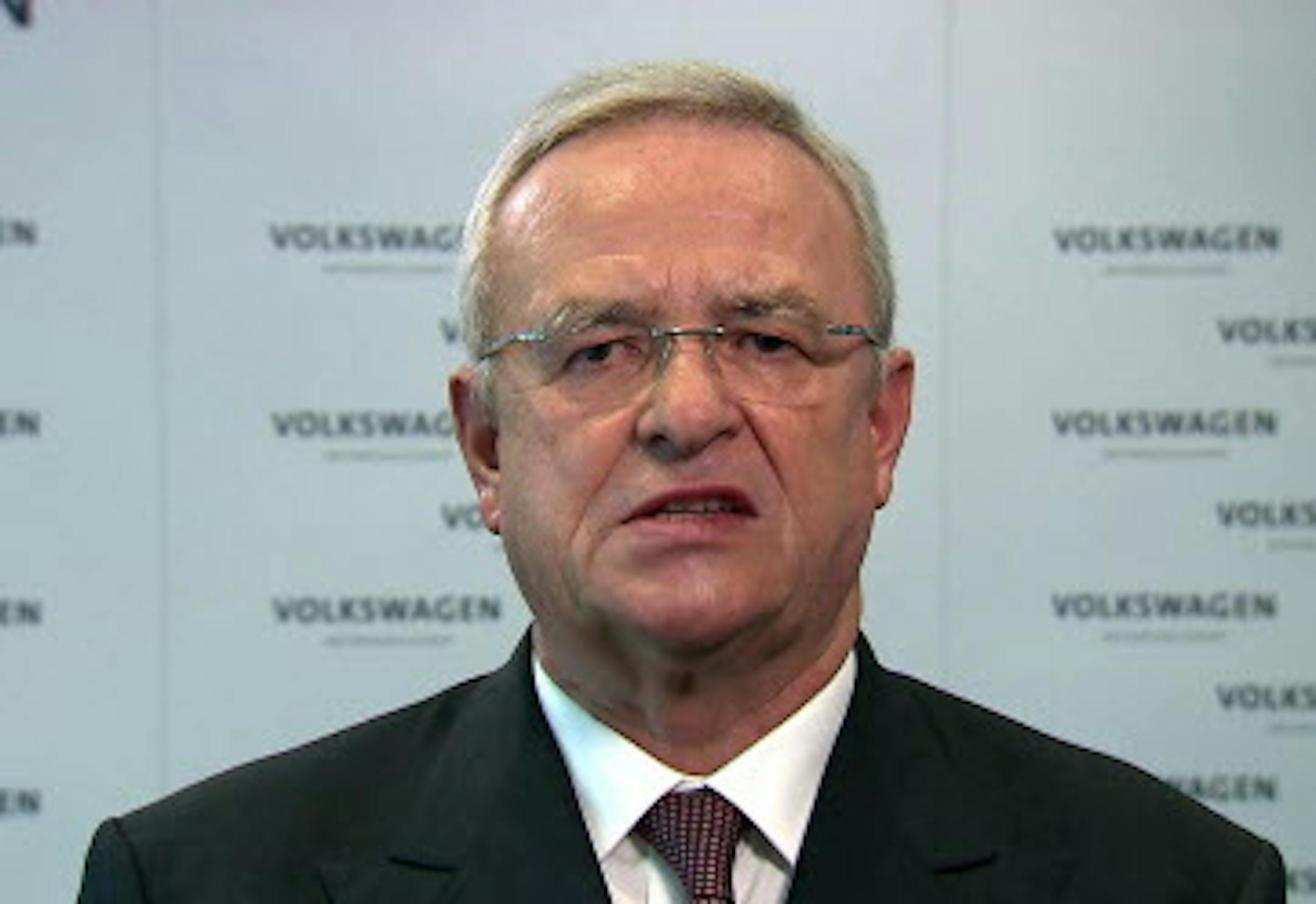Volkswagen CEO Martin Winterkorn speaks to the media on Sept. 22, 2015 at VW headquarters in Wolfsburg, Germany. Winterkorn announced his resignation during the press conference.