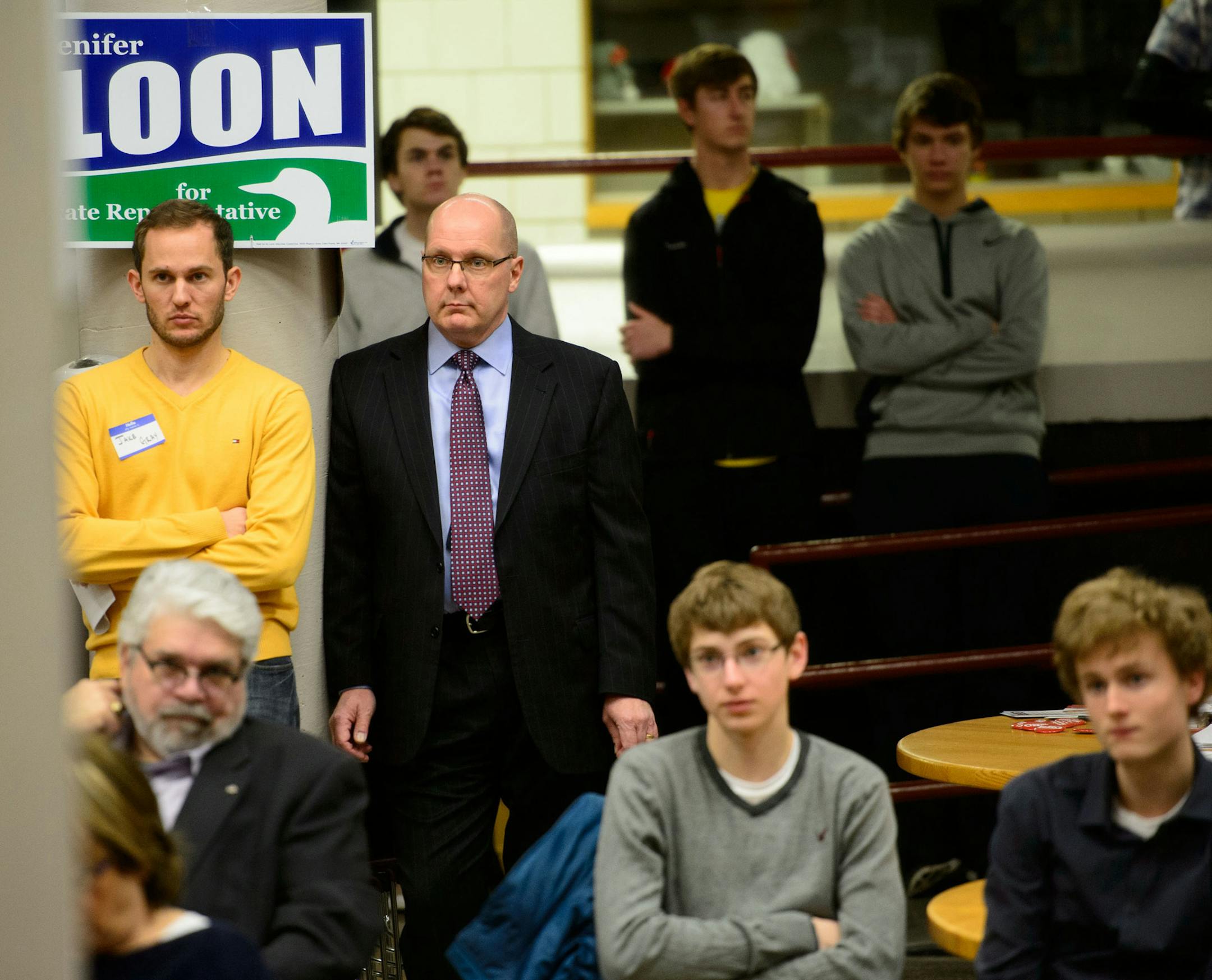 Gubernatorial hopeful Dave Thompson. 29 DFL precincts and 30 GOP precincts caucused at Eden Prairie High School which includes parts of Minnetonka, EP and Chanhassen Tuesday, February 4, 2013