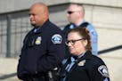 A small group of Minneapolis police officers joined fellow members of the states emergency response community including firefighters, nurses, correcti