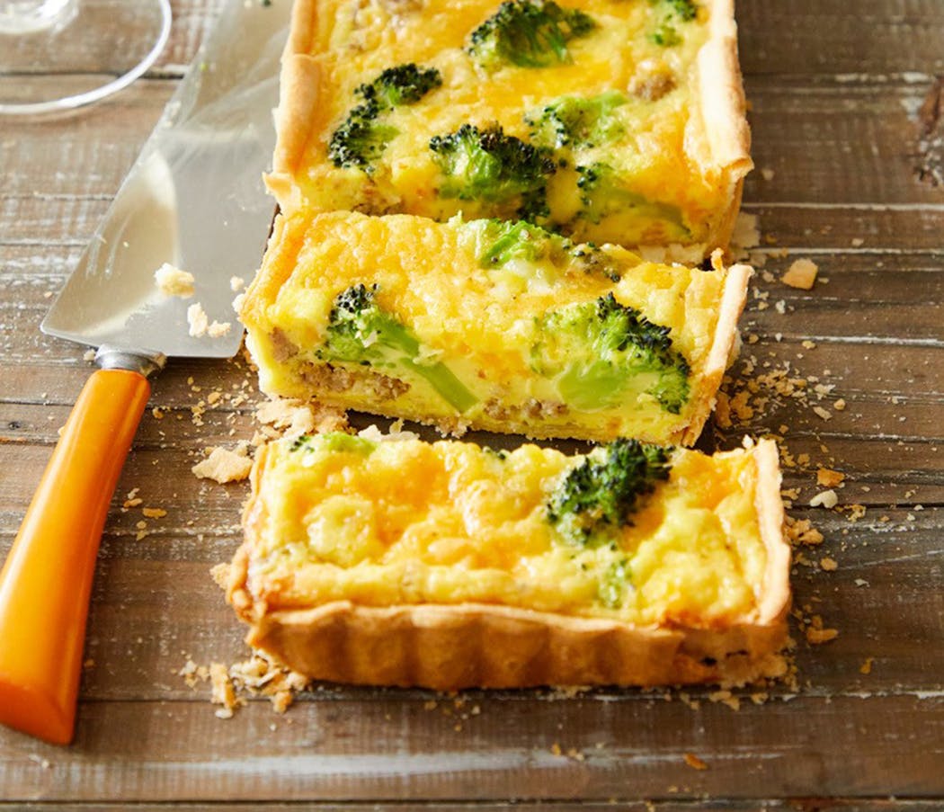 Get your vegetables in with a Broccoli Cheddar Tart, from “The Fresh Eggs Daily Cookbook” by Lisa Steele.