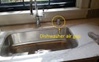 Dishwasher air gaps