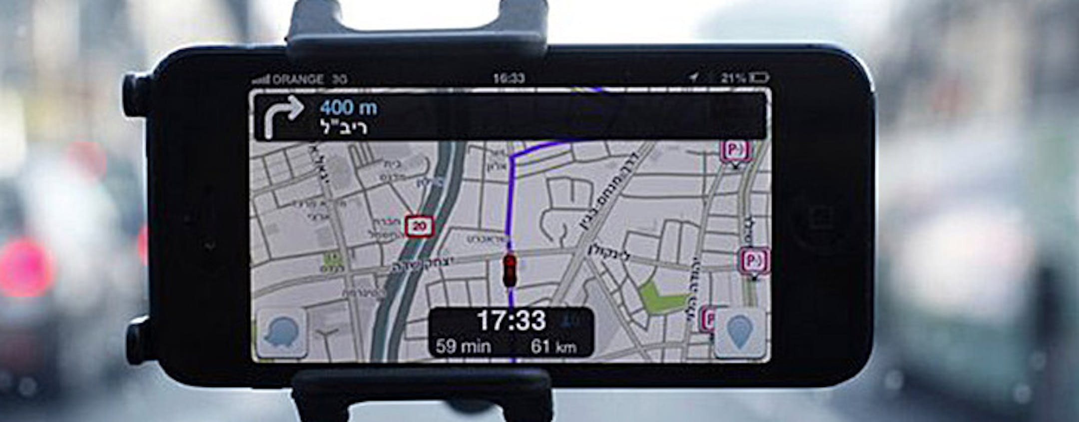 Users can use the map app Waze to add information of the road conditions caption