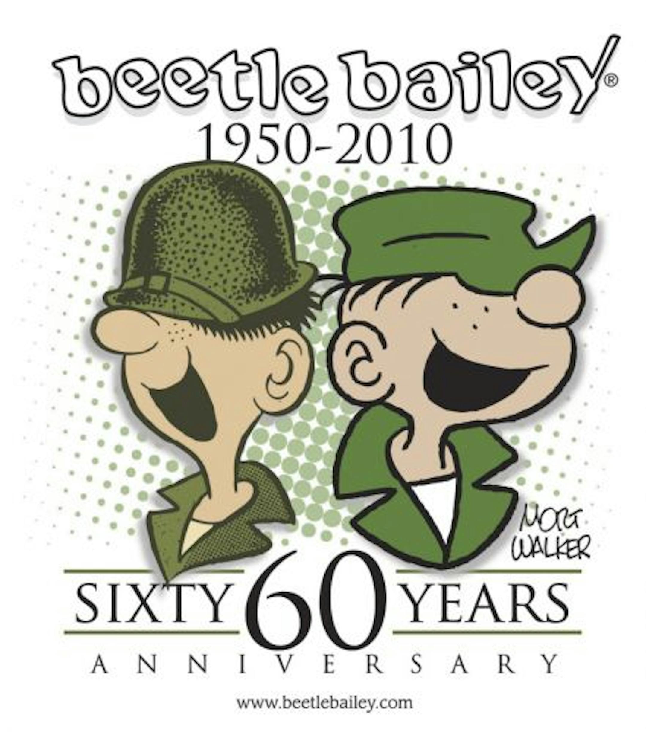 Beetle Bailey anniversary logo.