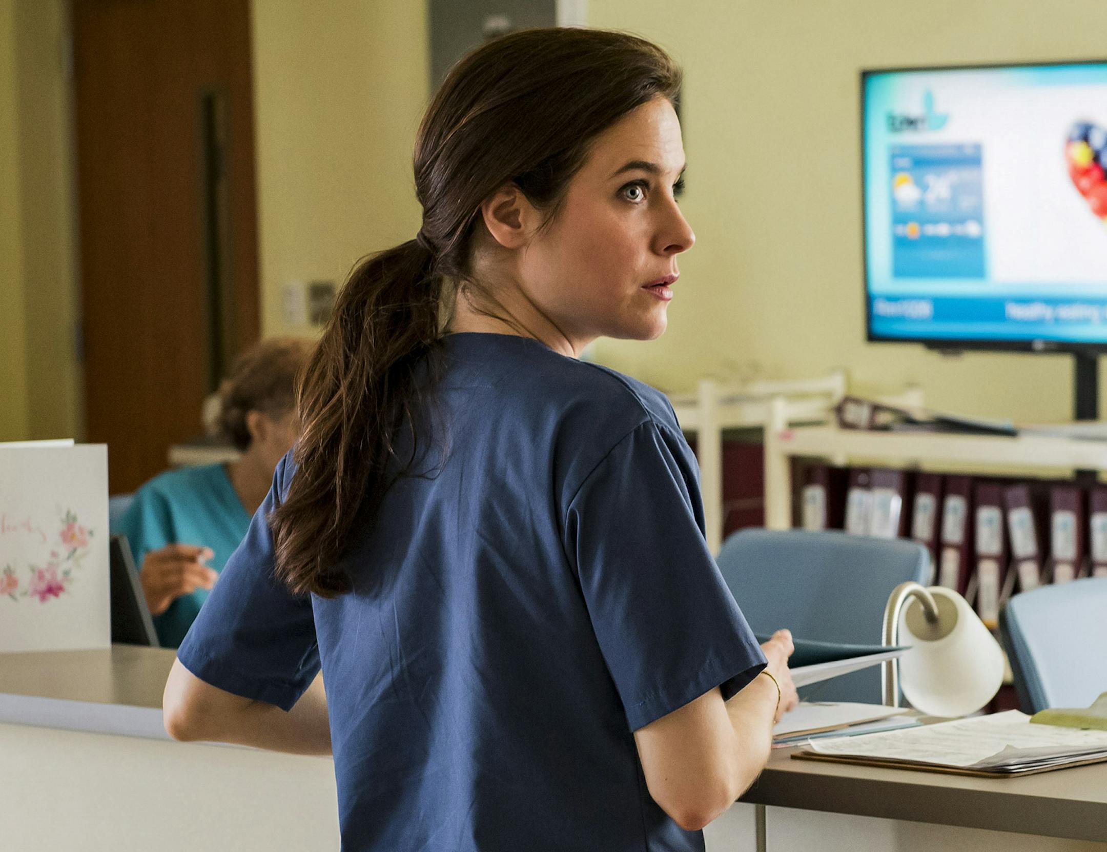 Caroline Dhavernas stars in Lifetimeís all-new scripted series Mary Kills People premiering, Sunday, April 23 at 10pm ET/PT on Lifetime.
Photo by Christos Kalohoridis, Lifetime