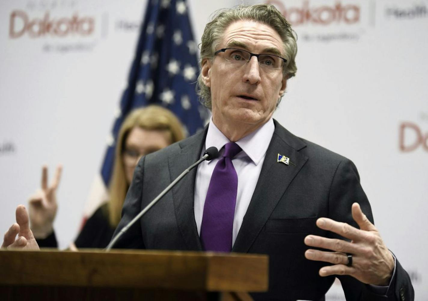 North Dakota Gov. Doug Burgum at the State Capitol in Bismarck, N.D.