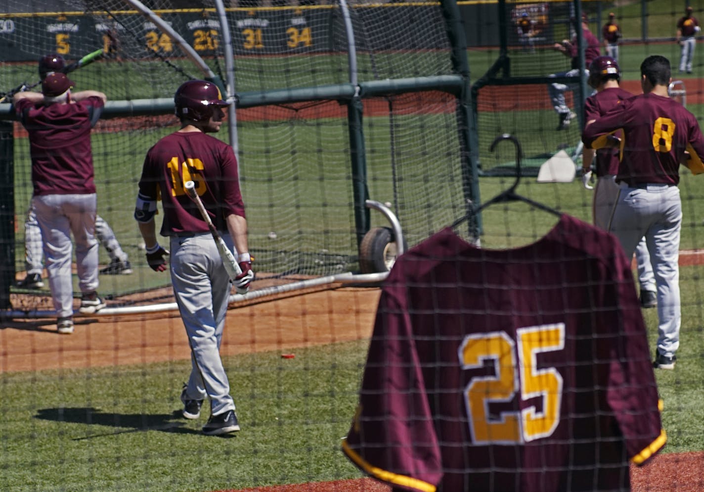 Gophers players brought Todd Oakes' jersey with them to the season-ending series against Ohio State earlier this month.