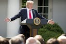 President Donald Trump spoke about the U.S. role in the Paris climate change accord in the Rose Garden in Washington on Thursday.