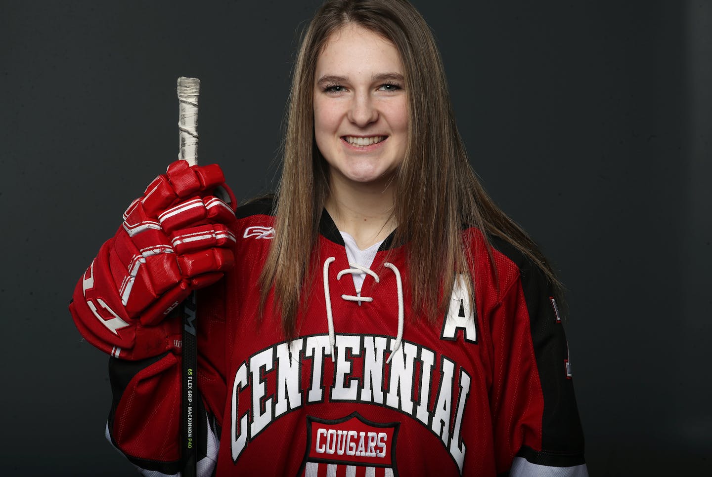 All-Metro girls' hockey team Metro Player of the year Gabbie Hughes (Centennial) Feb 11, 2017 in Minneapolis, MN.] JERRY HOLT &#x2022; jerry.holt@startribune.com