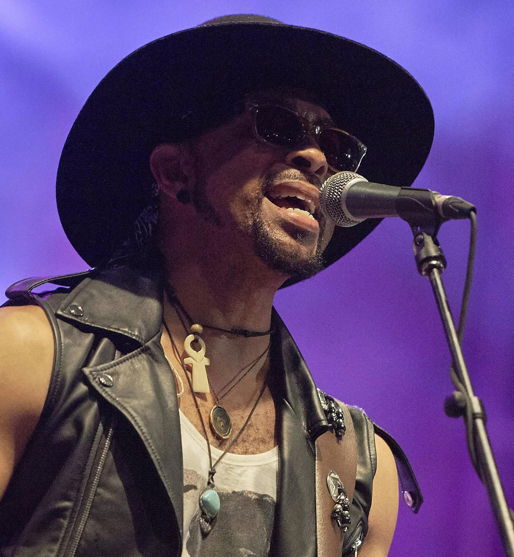 Andre Cymone at the Prince Tribute featuring Dez Dickerson and Wyclef Jean at Auditorium Shores on March 17 in Austin, Texas during the 2017 South by Southwest music festival.
