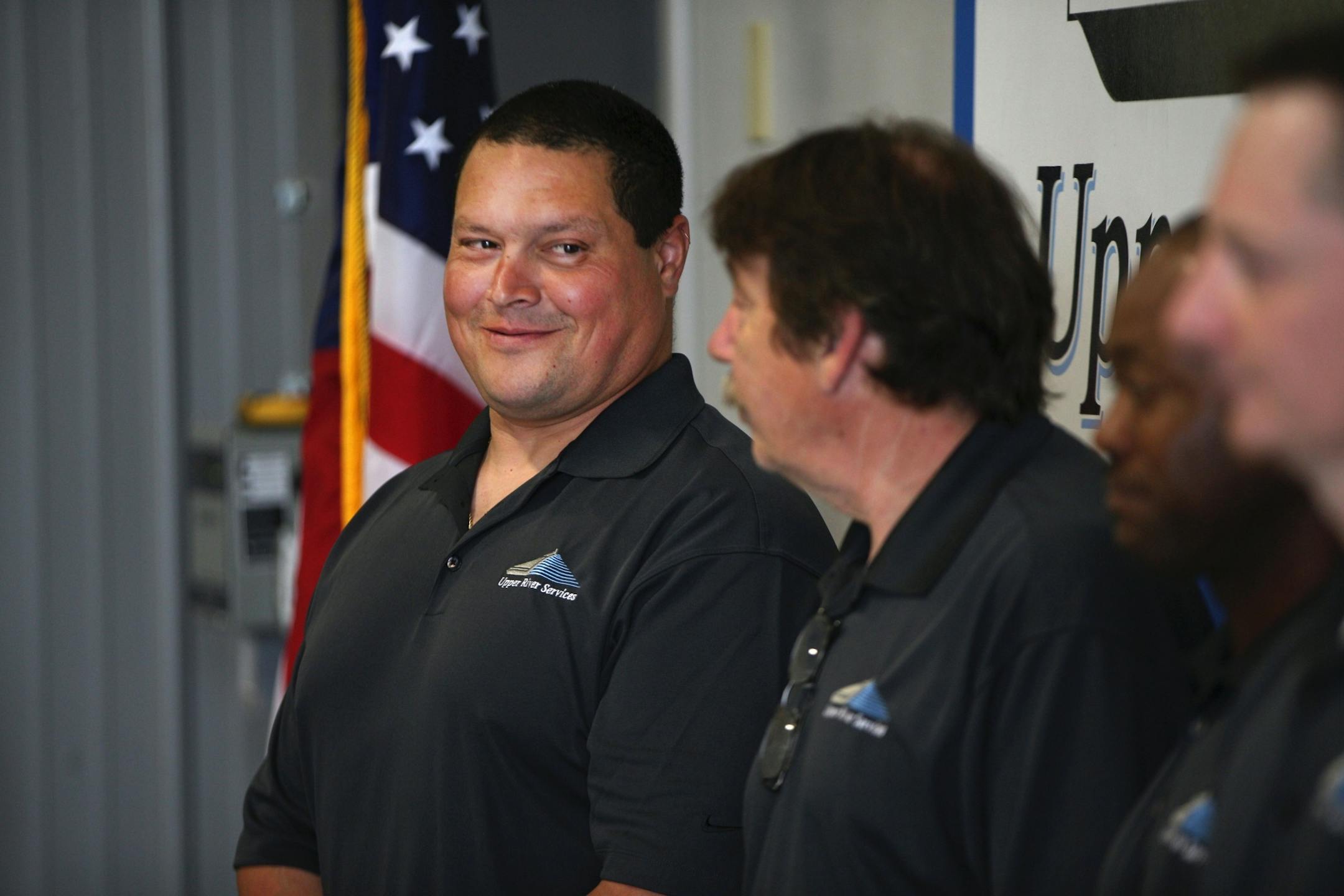 Russ Galvan (left) shared a laugh with Randy Kohl as they were honored for their heroic actions.
