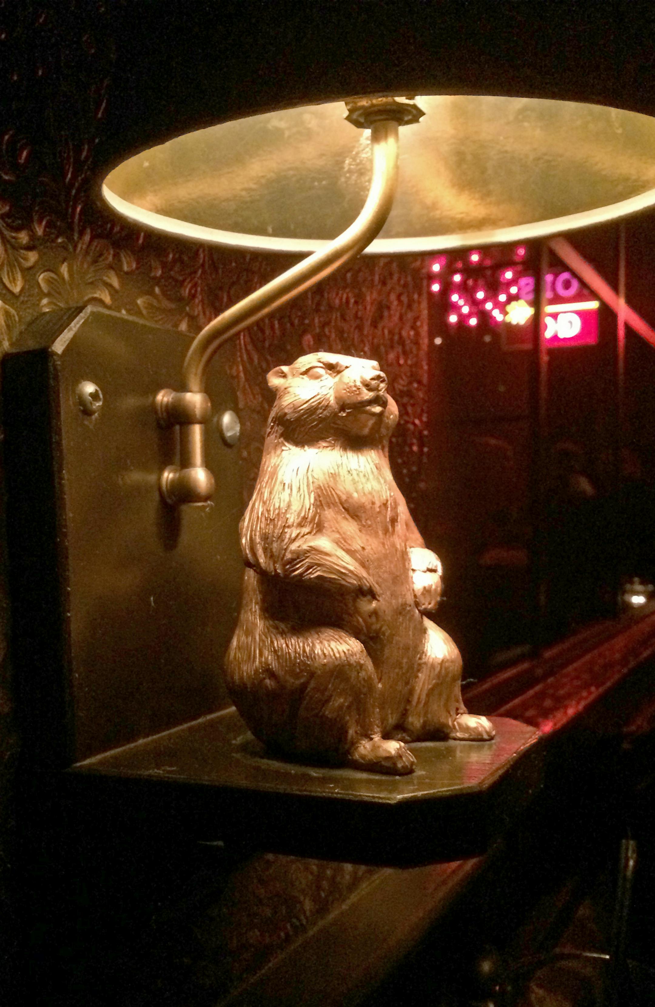 Plump golden rodents populate the Golden Gopher Bar, founded in 1905.