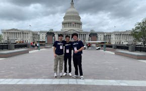 Fahad Albadri, Ibraheem Razouki, and Logan Nguyen Hammel in Washington D.C. on Thursday.
