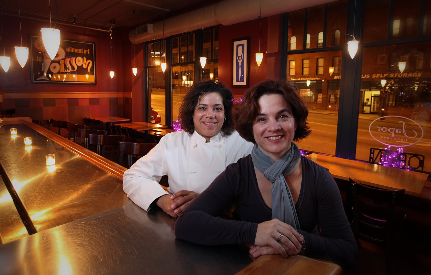 TOM WALLACE &#x2022; twallace@startribune.com Assign#20011933A Slug: rn040810 Date: April 5, 2010&#x2026; Restaurant review. Sapor co-owners, right, Julie Steenerson, front of house and Tanya Siebenaler, chef, are the main reason why the restaurant is so specia.. Food shots. Fish special, The Halibut, Soup, Tomato with goat cheese, and dessert, the Cocoa Pie.