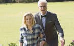 This image released by NBC shows Kristen Bell as Eleanor, left, and Ted Danson as Michael in a scene from, "The Good Place," premiering on Sept. 19. (