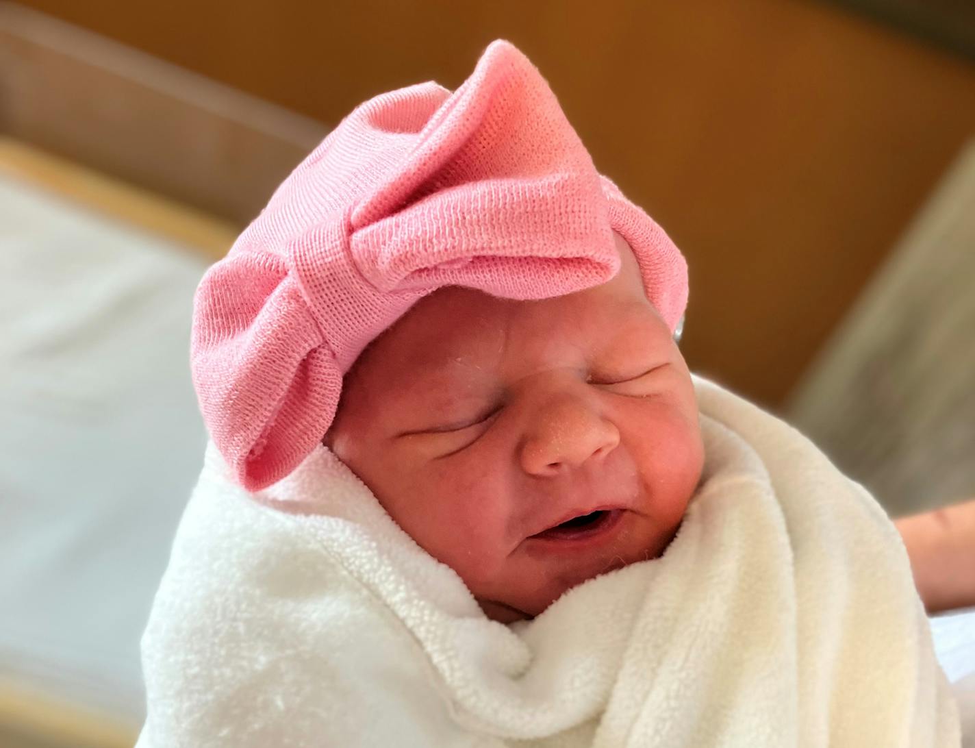 Isabelle Alice Koopman was born at midnight on January 1, 2023, weighing 6 pounds and 15 ounces.