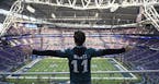 Kevin Boyle from Philadelphia, Pa. attends his second Super Bowl with his dad and brother on Sunday, Feb. 4, 2018 at US Bank Stadium in Minneapolis, M
